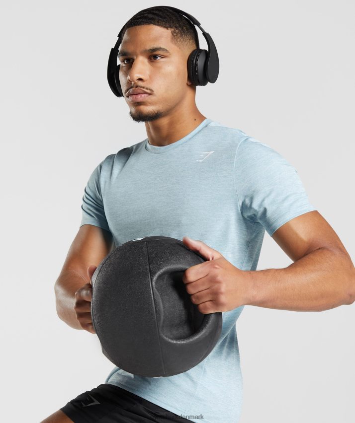 Mænd Gymshark ankomst t-shirt N4ZDDN767 isbjerg blå/isblå mergel