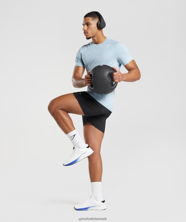 Mænd Gymshark ankomst t-shirt N4ZDDN767 isbjerg blå/isblå mergel