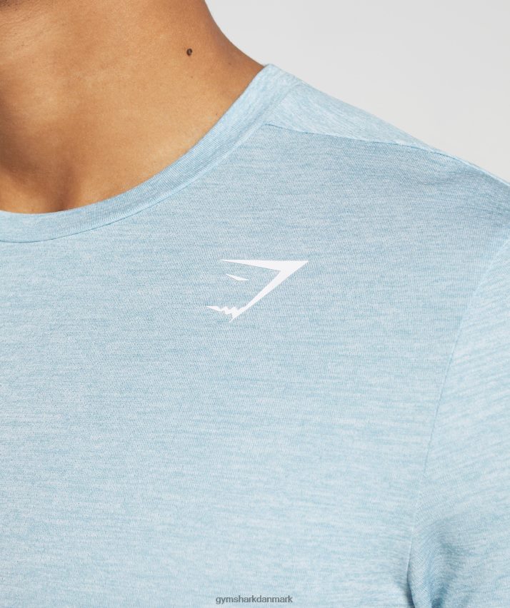 Mænd Gymshark ankomst t-shirt N4ZDDN767 isbjerg blå/isblå mergel