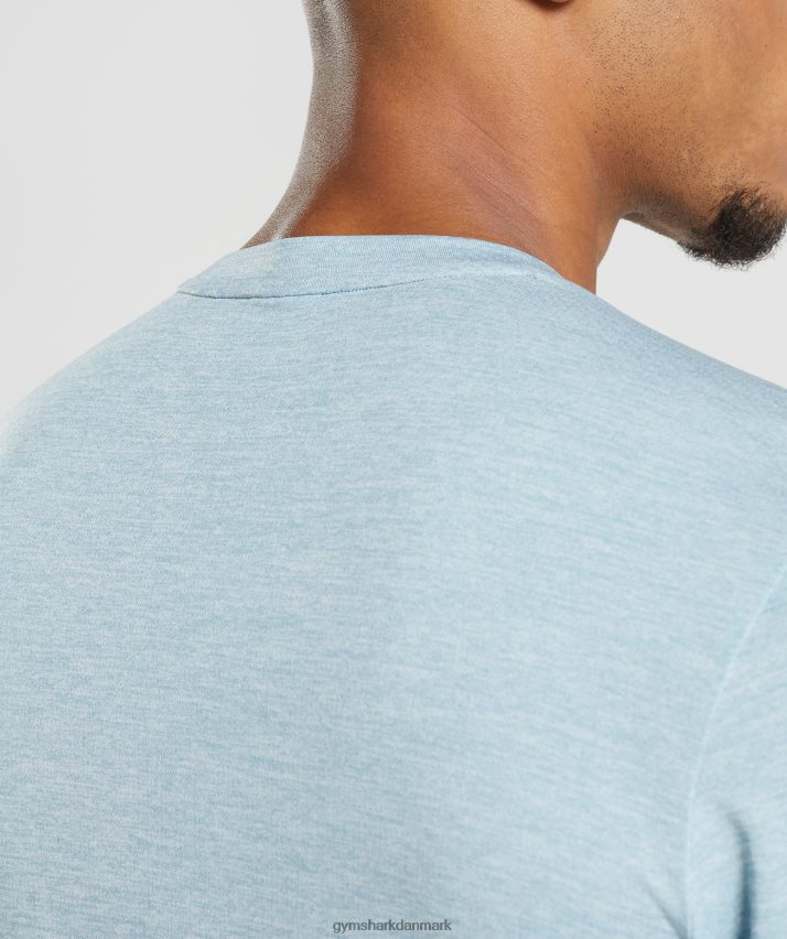 Mænd Gymshark ankomst t-shirt N4ZDDN767 isbjerg blå/isblå mergel
