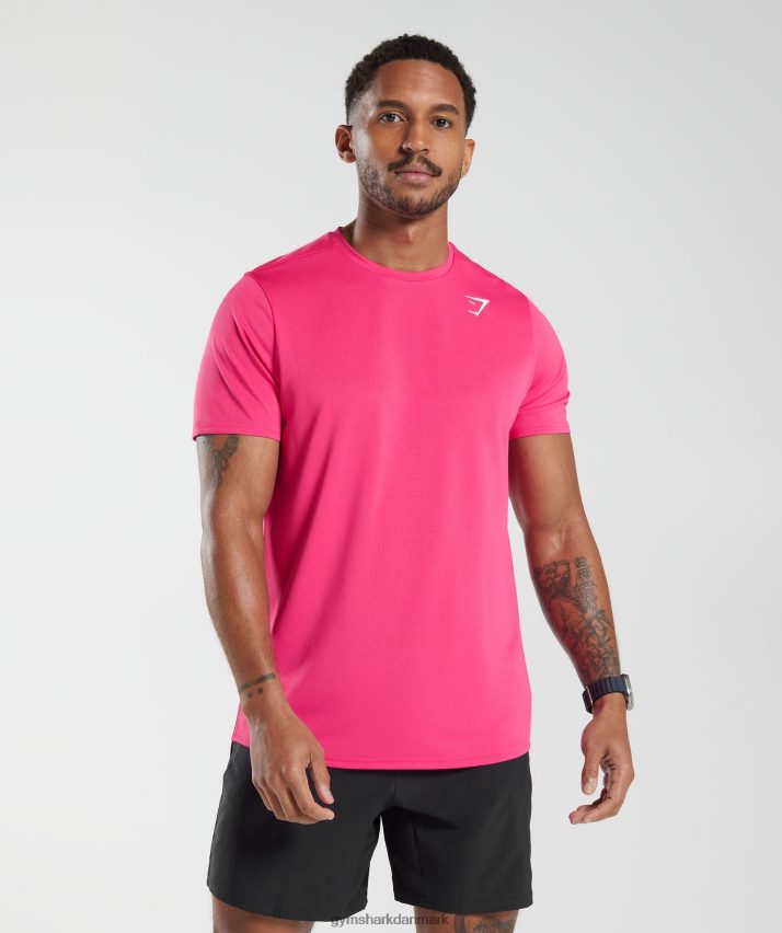 Mænd Gymshark ankomst t-shirt N4ZDDN774 lys fuchsia