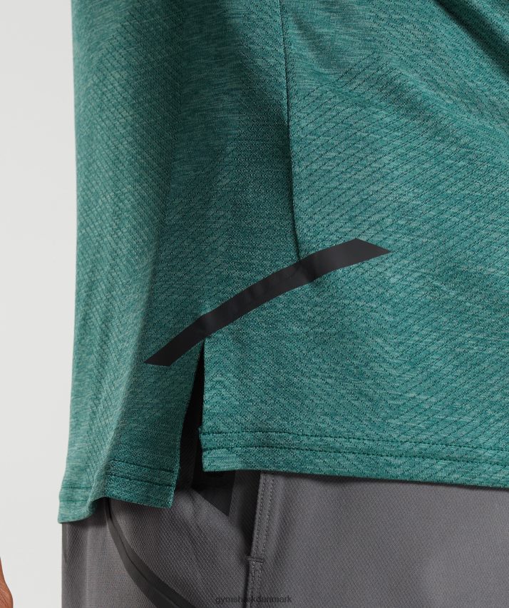 Mænd Gymshark apex langærmet t-shirt N4ZDDN608 skovgrøn/hoyagrøn