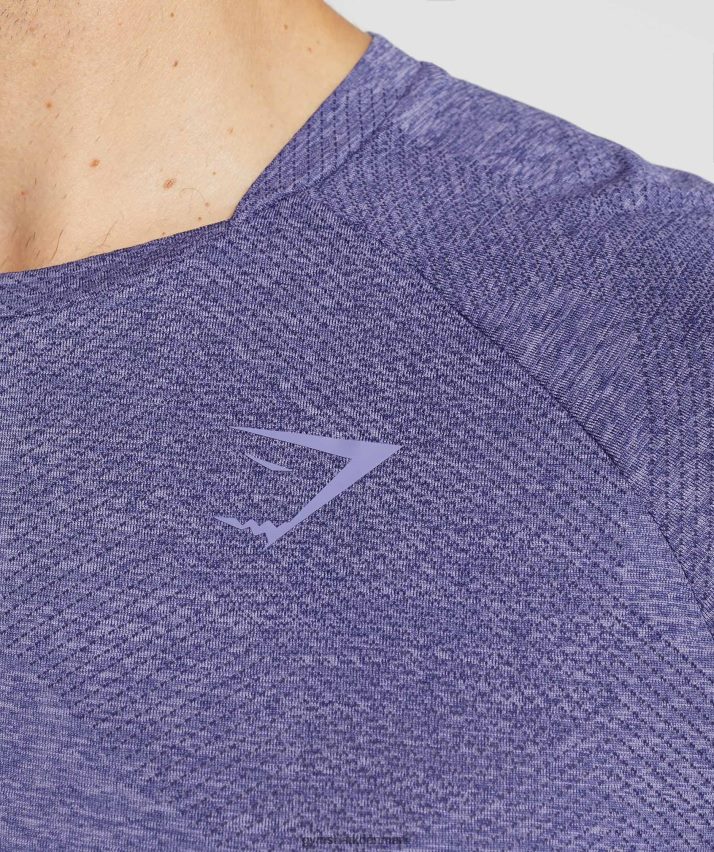 Mænd Gymshark apex langærmet t-shirt N4ZDDN707 neptun lilla/fløjlslilla