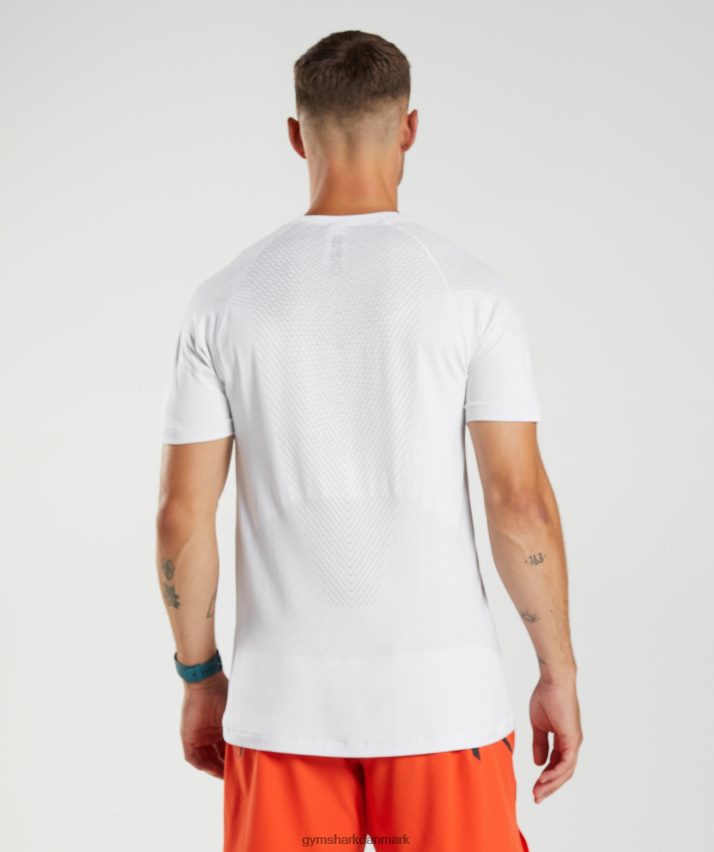 Mænd Gymshark apex sømløs t-shirt N4ZDDN594 hvid/lys grå