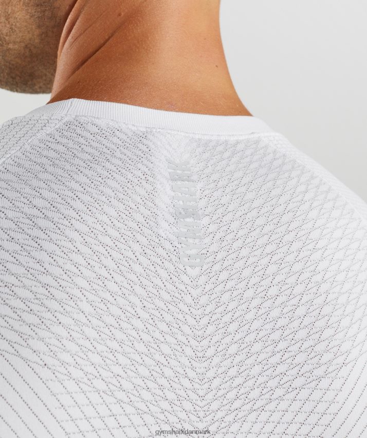 Mænd Gymshark apex sømløs t-shirt N4ZDDN594 hvid/lys grå