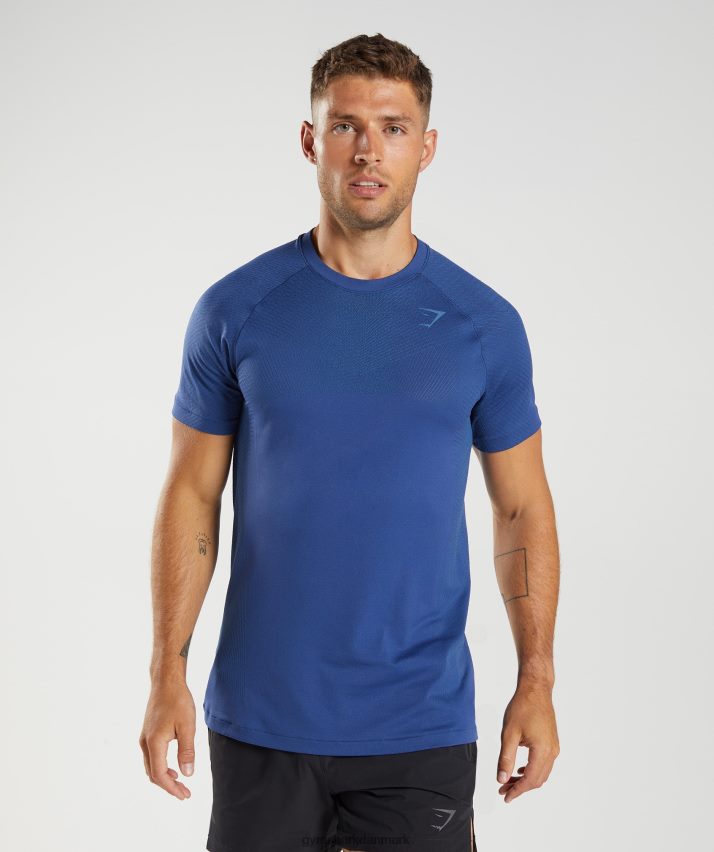 Mænd Gymshark apex sømløs t-shirt N4ZDDN757 stjernernes blå/søen blå