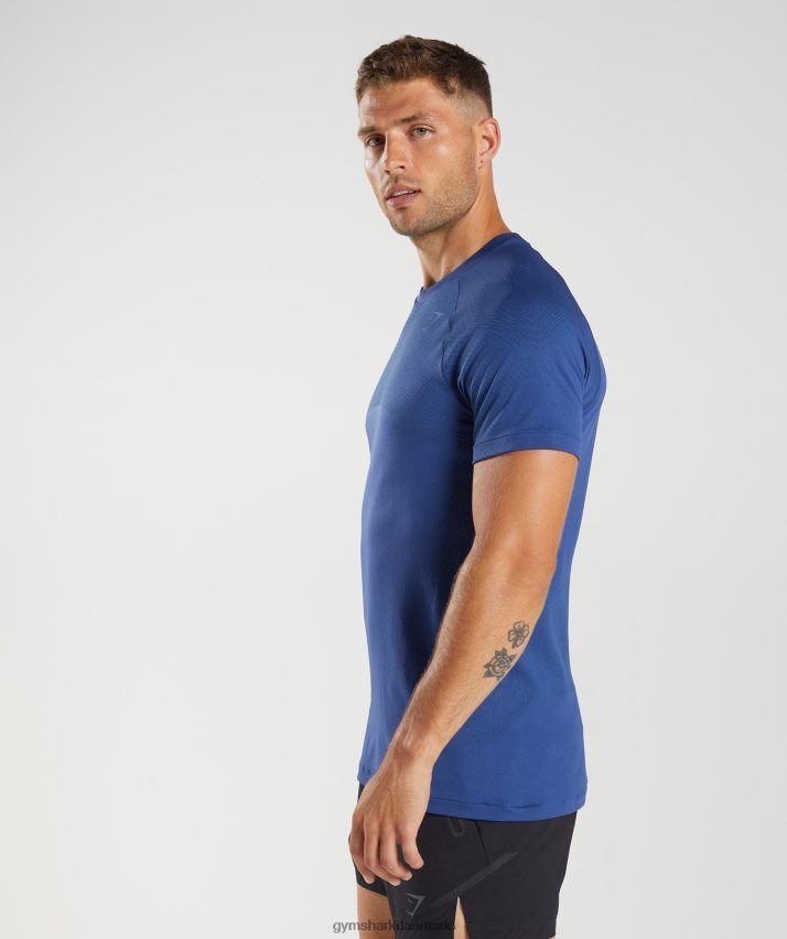 Mænd Gymshark apex sømløs t-shirt N4ZDDN757 stjernernes blå/søen blå