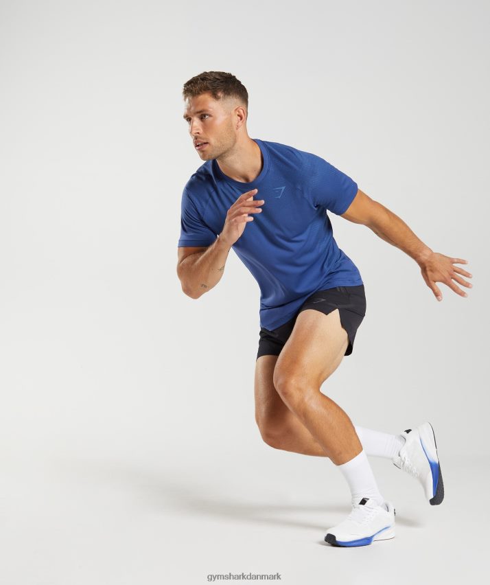 Mænd Gymshark apex sømløs t-shirt N4ZDDN757 stjernernes blå/søen blå