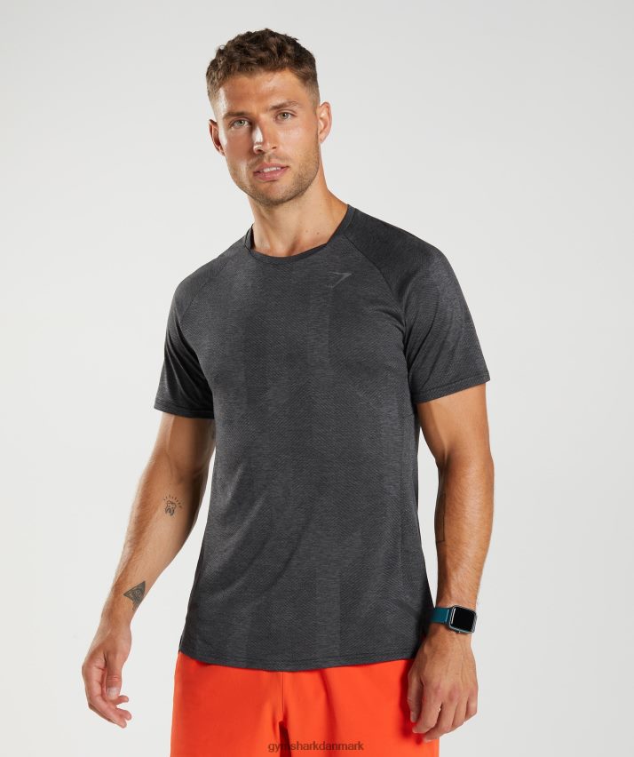 Mænd Gymshark apex t-shirt N4ZDDN646 sort/silhouette grå