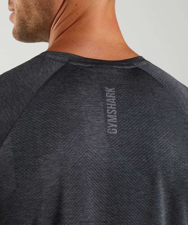 Mænd Gymshark apex t-shirt N4ZDDN646 sort/silhouette grå