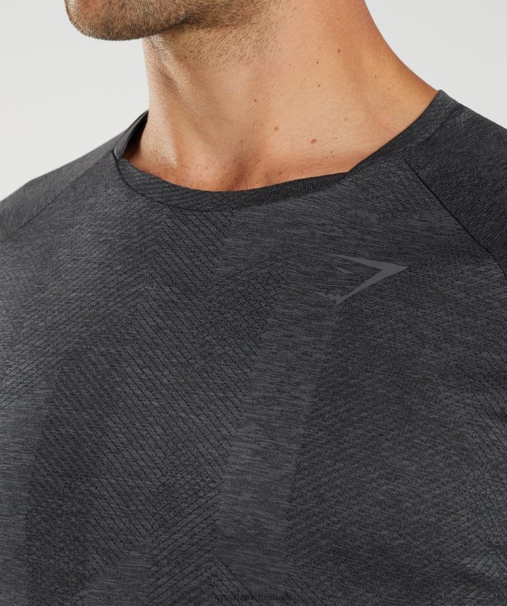 Mænd Gymshark apex t-shirt N4ZDDN646 sort/silhouette grå