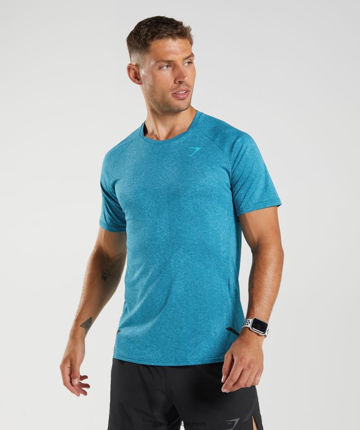 Mænd Gymshark apex t-shirt N4ZDDN682 atlantisk blå/hajblå