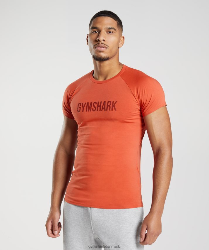 Mænd Gymshark apollo t-shirt N4ZDDN726 storm rød