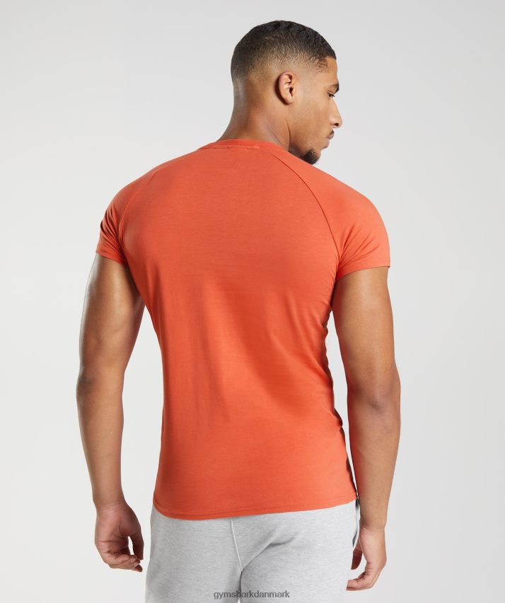 Mænd Gymshark apollo t-shirt N4ZDDN726 storm rød