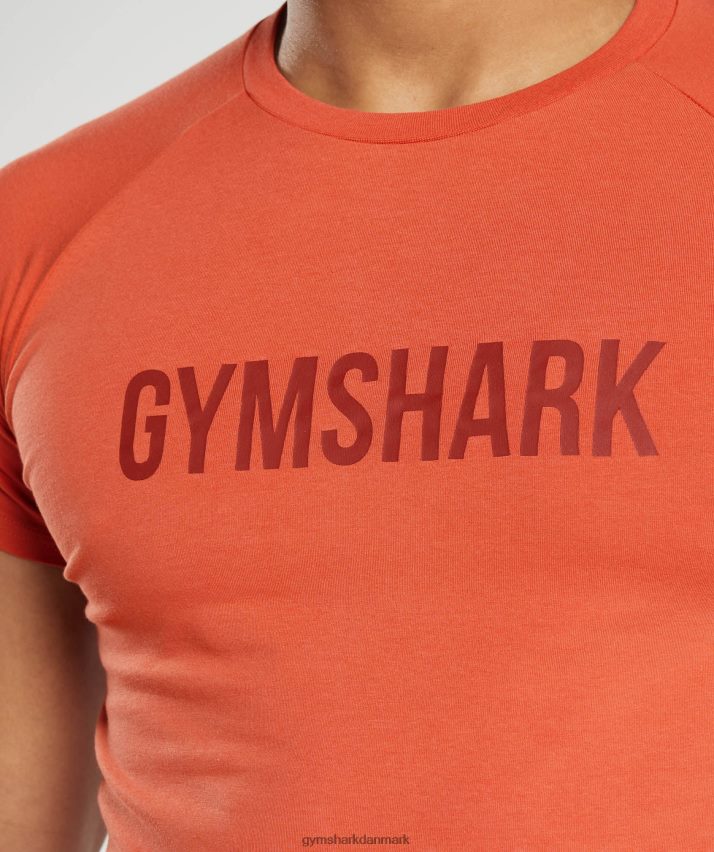 Mænd Gymshark apollo t-shirt N4ZDDN726 storm rød
