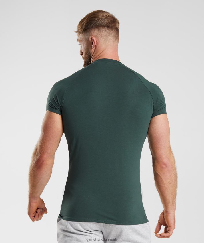 Mænd Gymshark apollo t-shirt N4ZDDN745 obsidian grøn