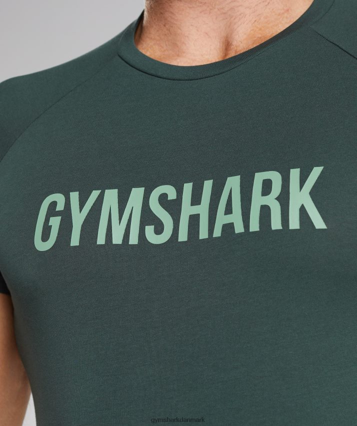 Mænd Gymshark apollo t-shirt N4ZDDN745 obsidian grøn