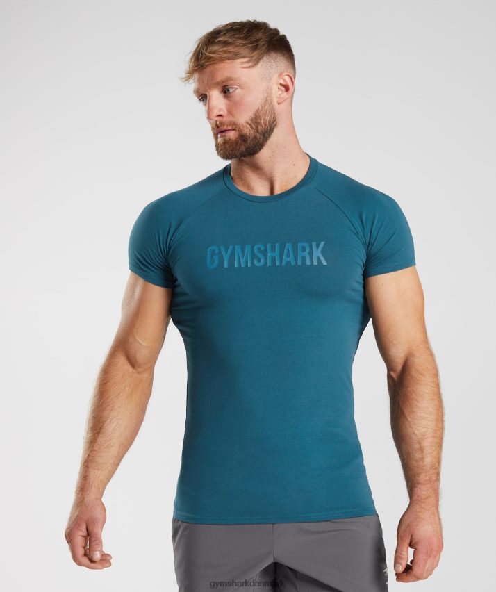 Mænd Gymshark apollo t-shirt N4ZDDN753 atlantisk blå