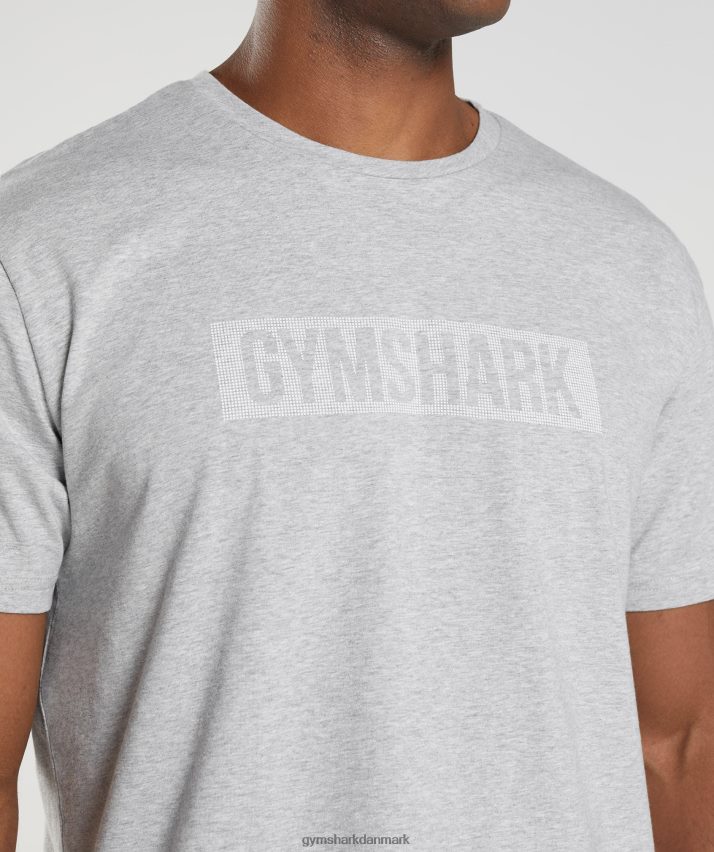Mænd Gymshark blok t-shirt N4ZDDN714 lysegrå mergel