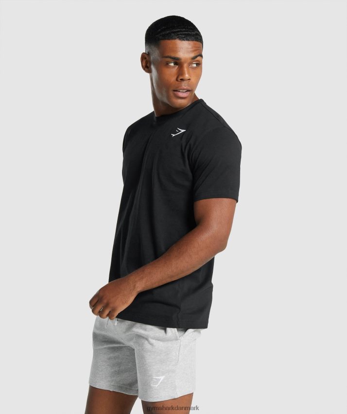 Mænd Gymshark crest t-shirt N4ZDDN574 sort