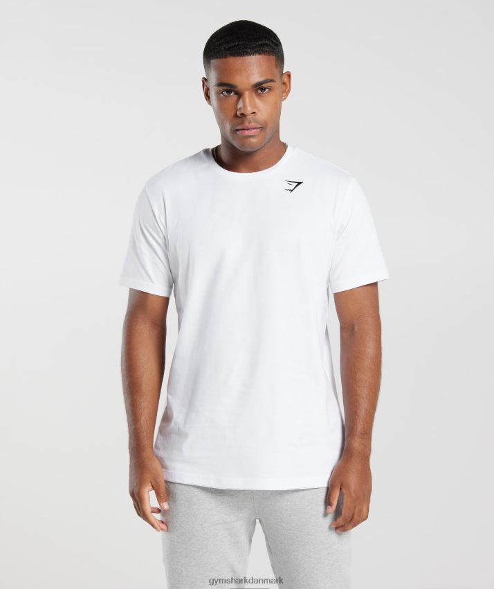 Mænd Gymshark crest t-shirt N4ZDDN578 hvid