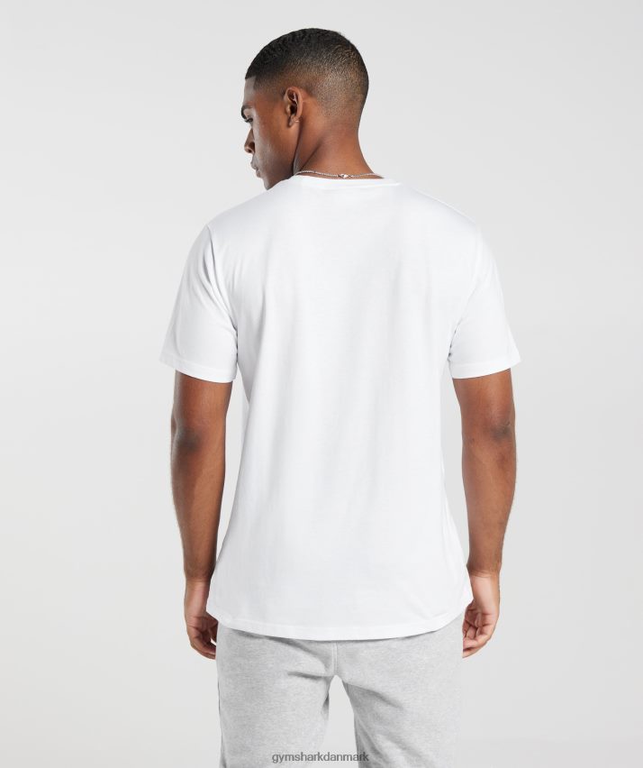 Mænd Gymshark crest t-shirt N4ZDDN578 hvid
