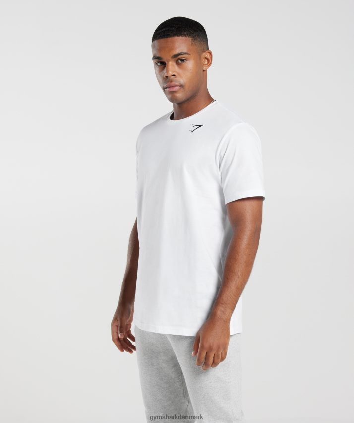 Mænd Gymshark crest t-shirt N4ZDDN578 hvid