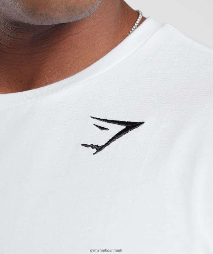 Mænd Gymshark crest t-shirt N4ZDDN578 hvid