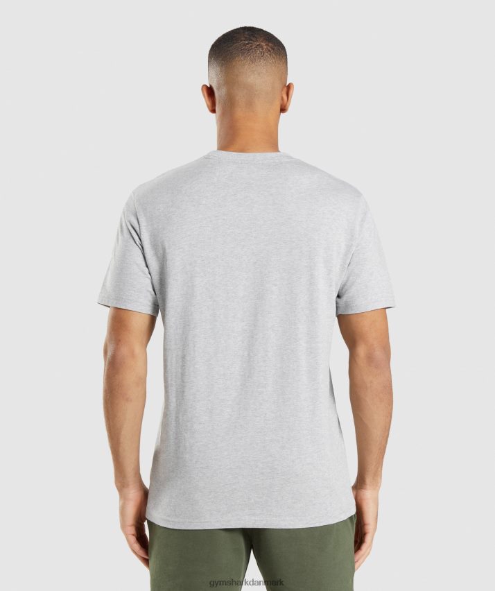 Mænd Gymshark crest t-shirt N4ZDDN582 lysegrå mergel