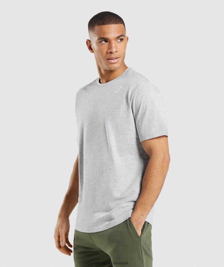 Mænd Gymshark crest t-shirt N4ZDDN582 lysegrå mergel