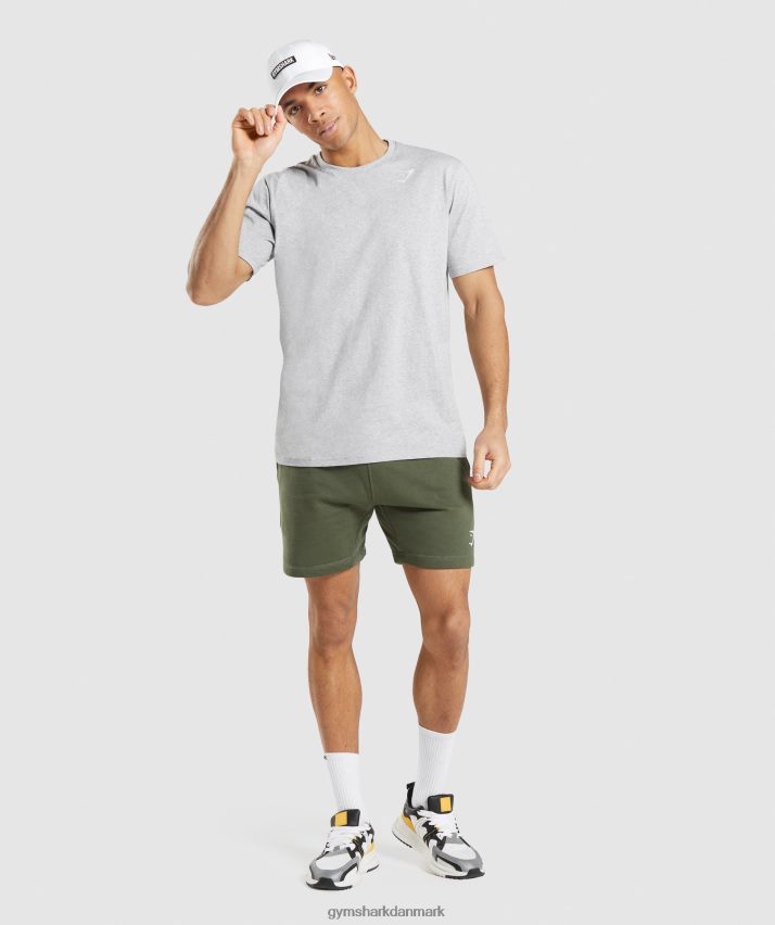 Mænd Gymshark crest t-shirt N4ZDDN582 lysegrå mergel