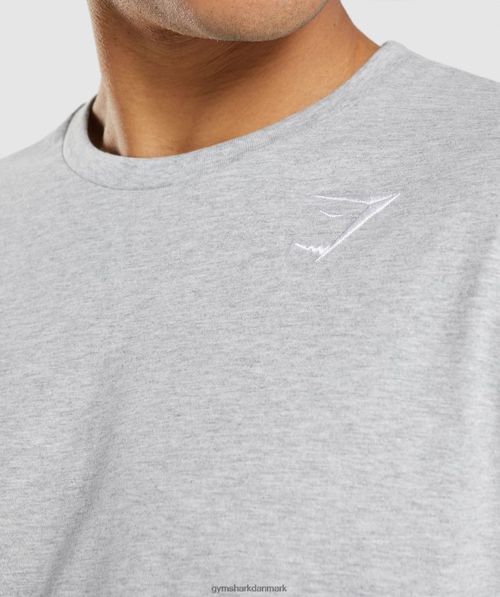 Mænd Gymshark crest t-shirt N4ZDDN582 lysegrå mergel