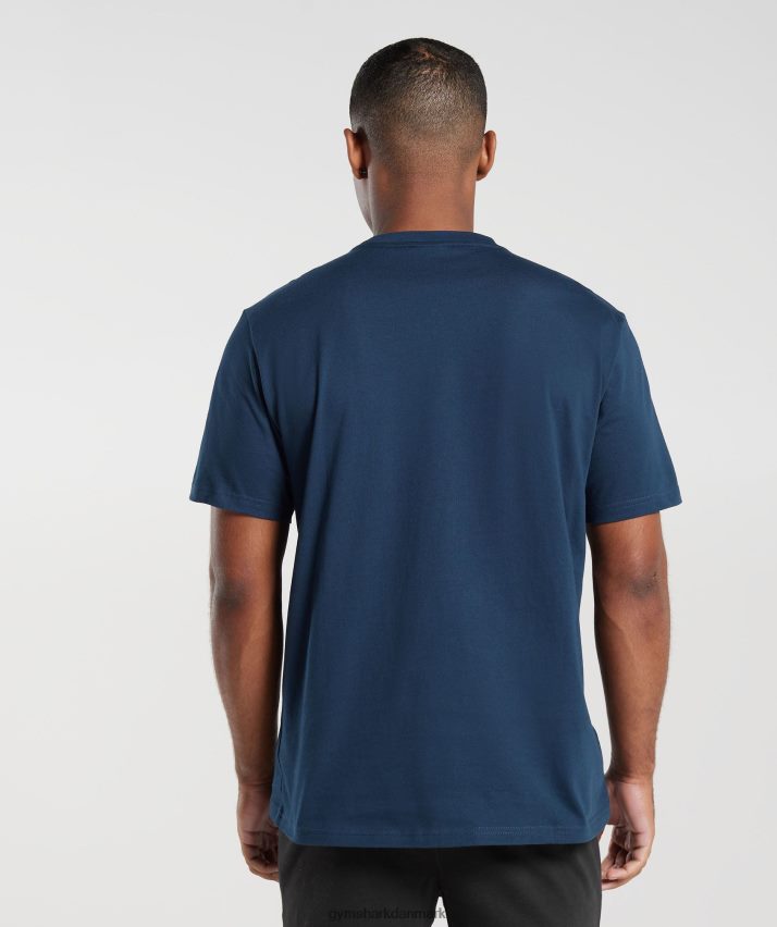 Mænd Gymshark crest t-shirt N4ZDDN586 flåde