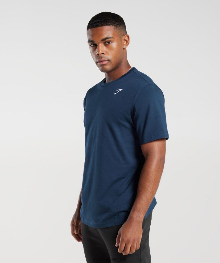 Mænd Gymshark crest t-shirt N4ZDDN586 flåde
