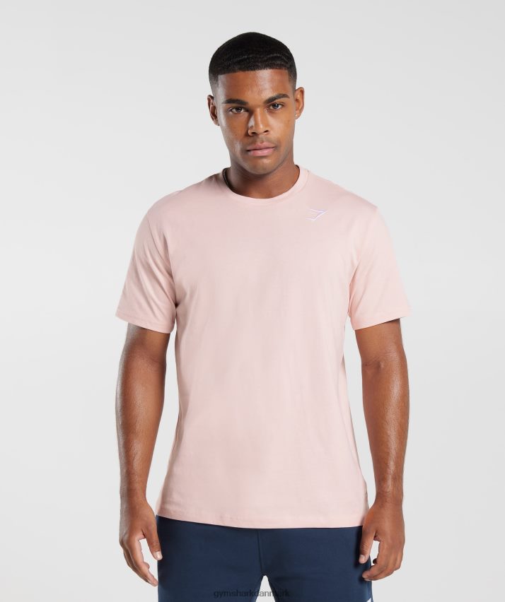 Mænd Gymshark crest t-shirt N4ZDDN680 tåget pink