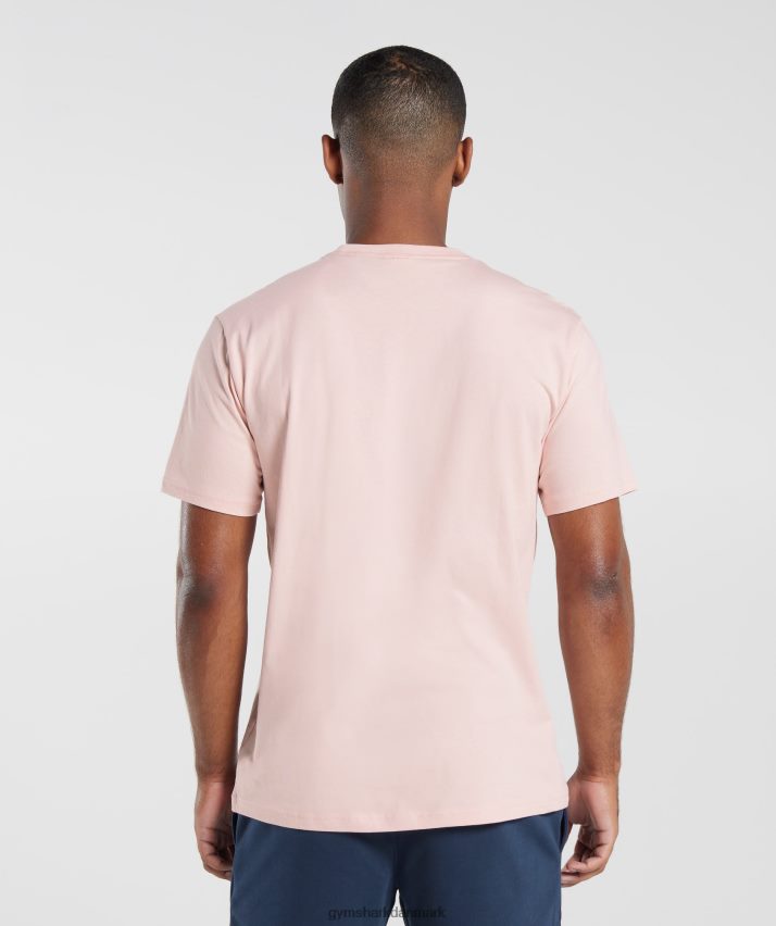 Mænd Gymshark crest t-shirt N4ZDDN680 tåget pink