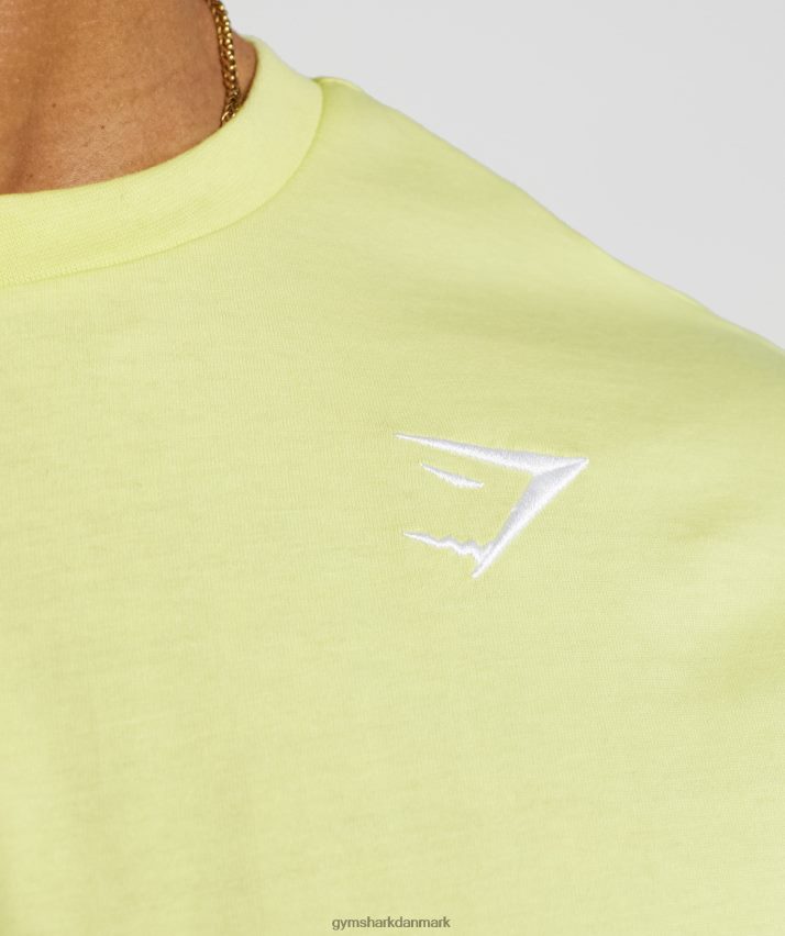 Mænd Gymshark crest t-shirt N4ZDDN769 ildflue grøn