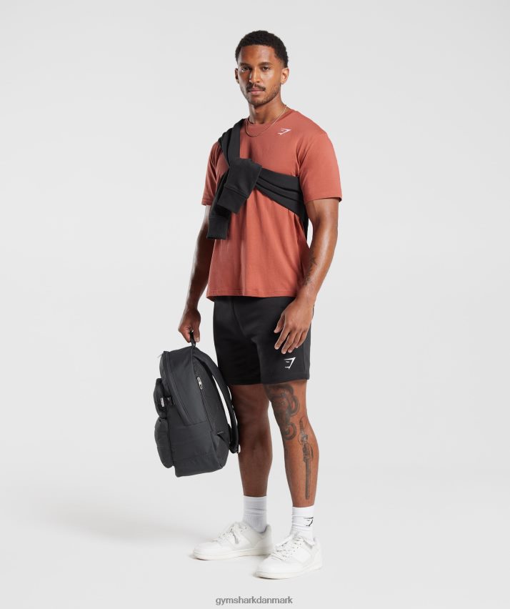 Mænd Gymshark crest t-shirt N4ZDDN770 persimmon rød