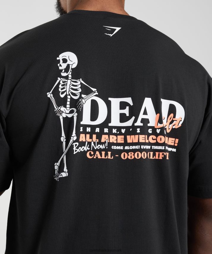 Mænd Gymshark dødløft t-shirt N4ZDDN777 sort