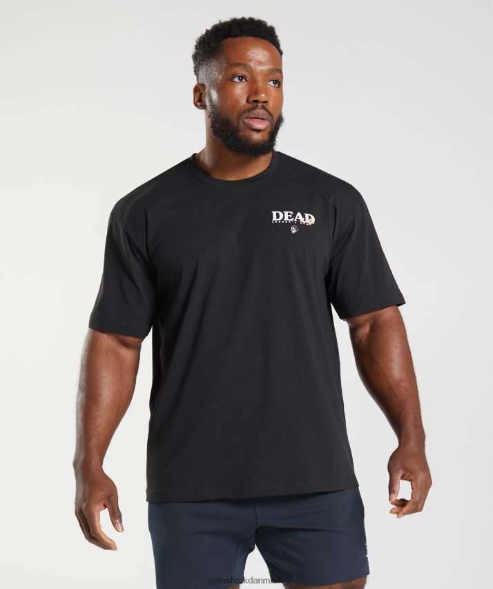 Mænd Gymshark dødløft t-shirt N4ZDDN777 sort