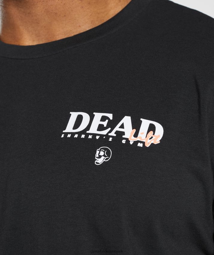 Mænd Gymshark dødløft t-shirt N4ZDDN777 sort