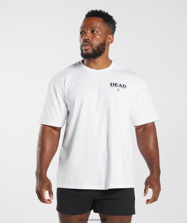 Mænd Gymshark dødløft t-shirt N4ZDDN784 hvid