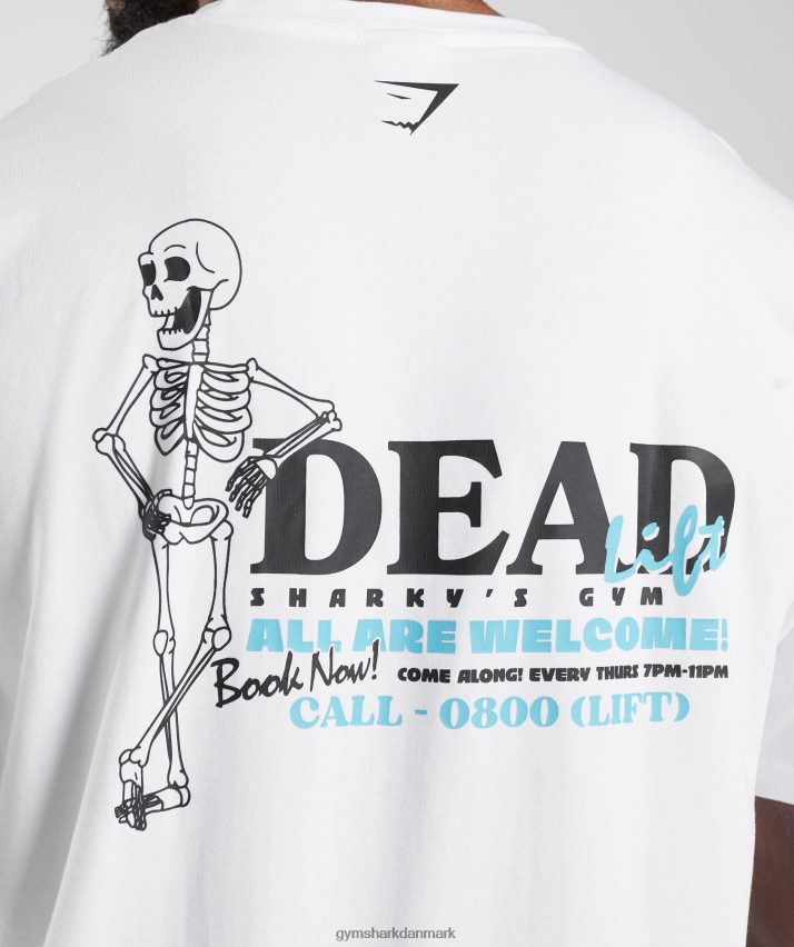 Mænd Gymshark dødløft t-shirt N4ZDDN784 hvid