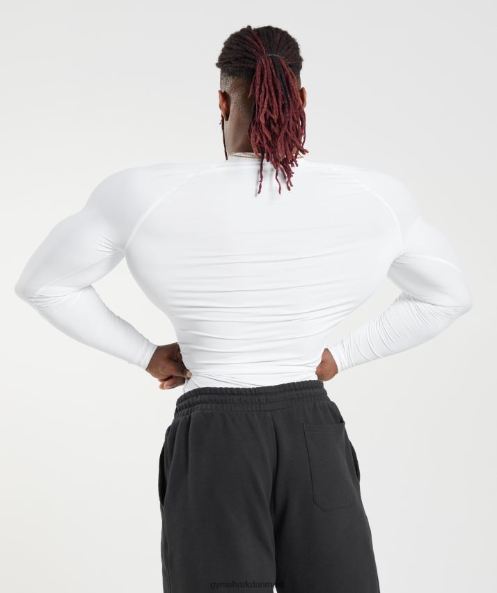 Mænd Gymshark element baselayer langærmet t-shirt N4ZDDN631 hvid