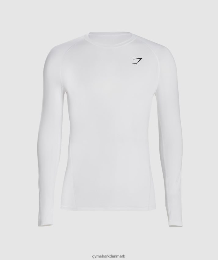 Mænd Gymshark element baselayer langærmet t-shirt N4ZDDN631 hvid