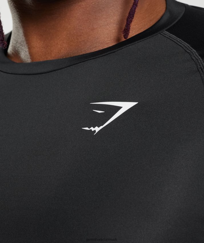 Mænd Gymshark element baselayer langærmet t-shirt N4ZDDN671 sort