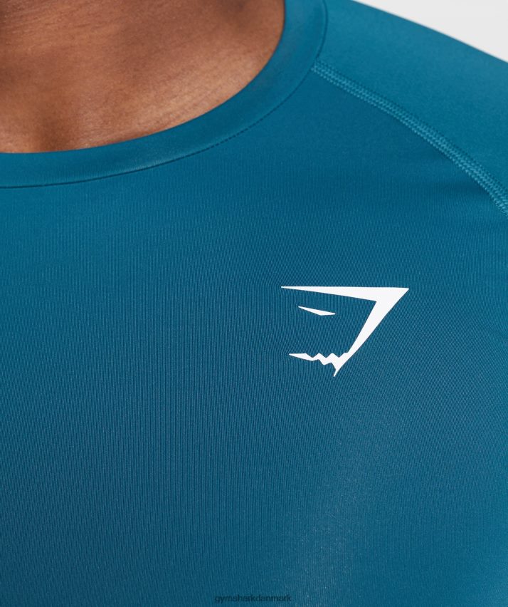 Mænd Gymshark element baselayer langærmet top N4ZDDN739 atlantisk blå