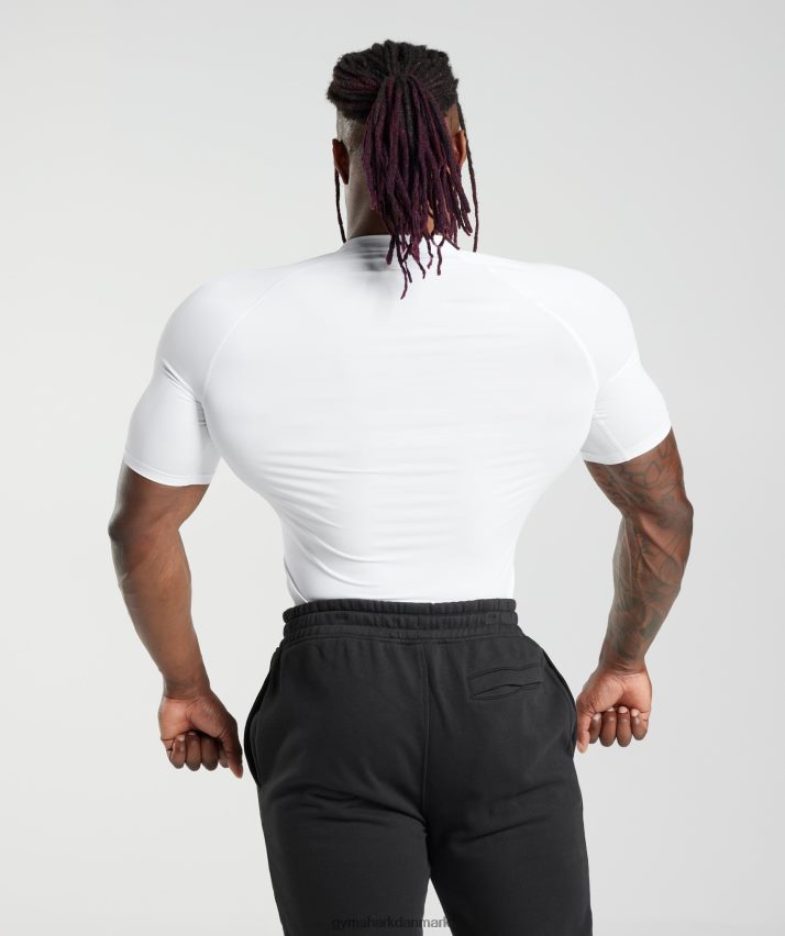 Mænd Gymshark element baselayer t-shirt N4ZDDN677 hvid