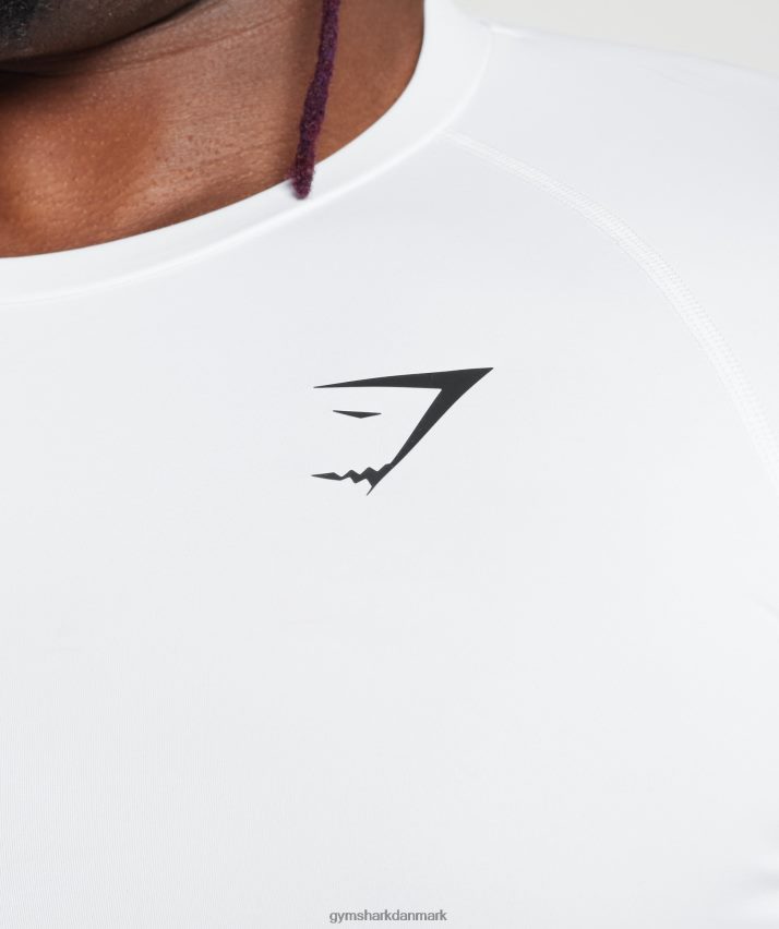 Mænd Gymshark element baselayer t-shirt N4ZDDN677 hvid