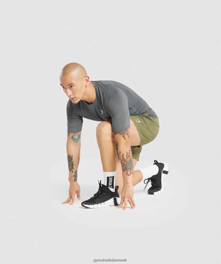 Mænd Gymshark element baselayer t-shirt N4ZDDN744 trækul